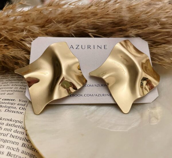 Golden Paper Earrings